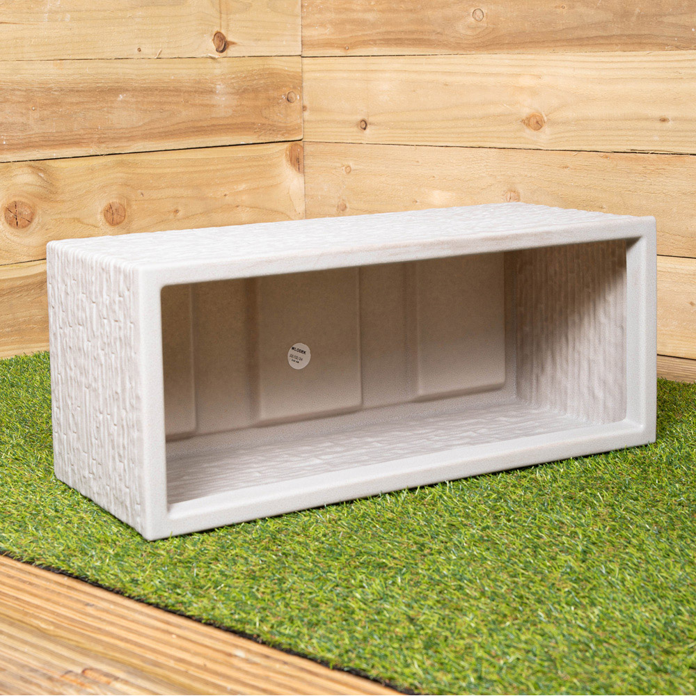 Samuel Alexander Stone Coloured Slate Effect Trough Planter 60cm Image 6