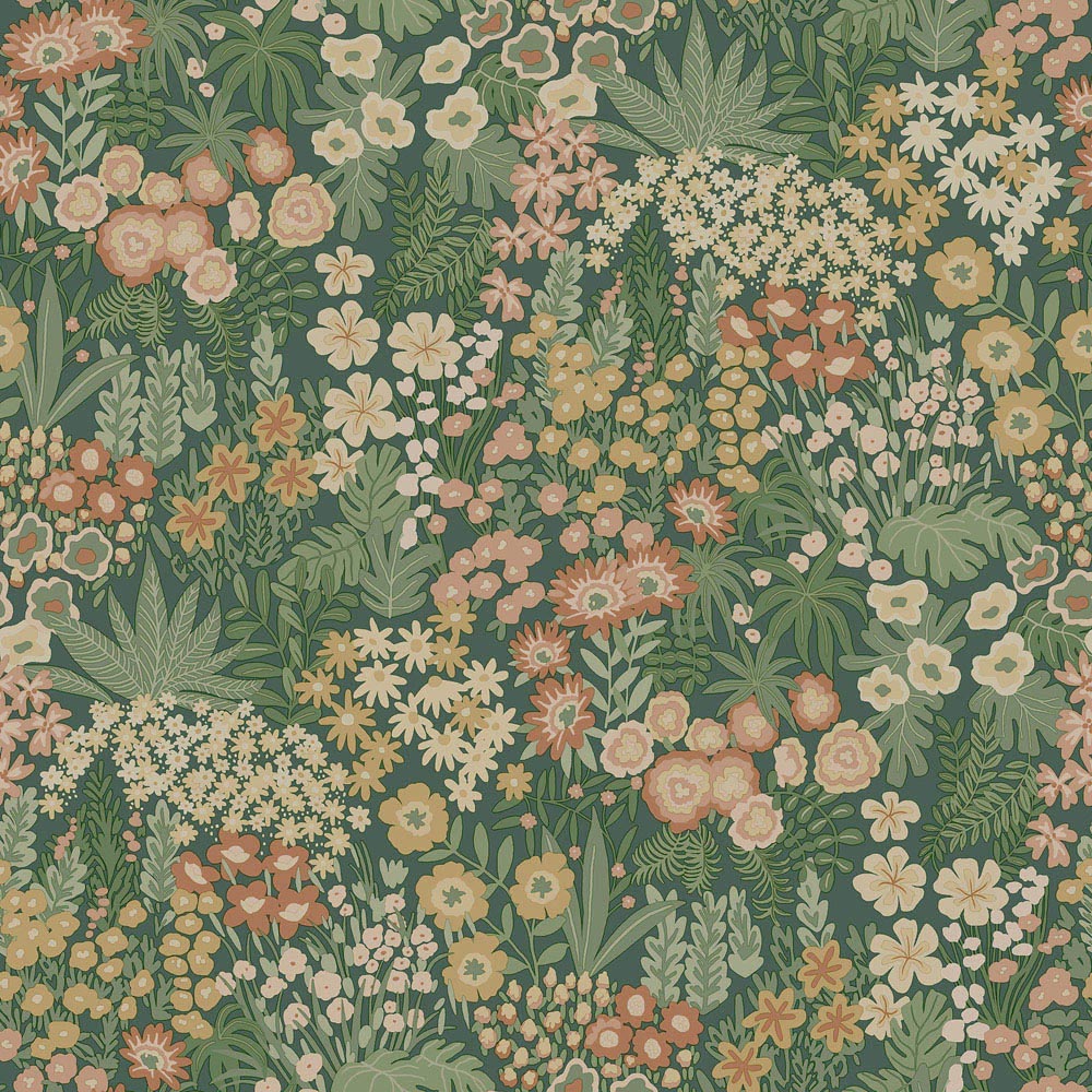 Holden Decor Everbloom Emerald Green Wallpaper Image 1