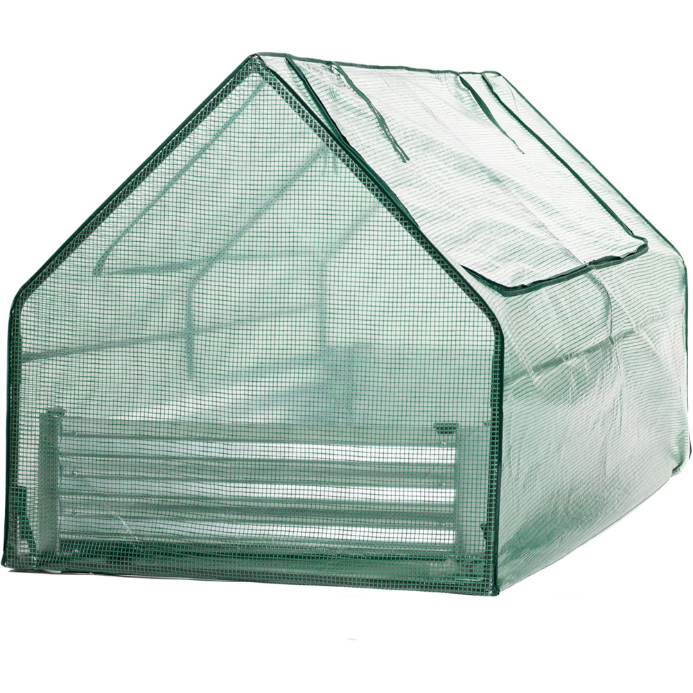 Thompson & Morgan Cloche Galvanised Metal Raised Bed Greenhouse 180 x 90 x 30cm Image 1