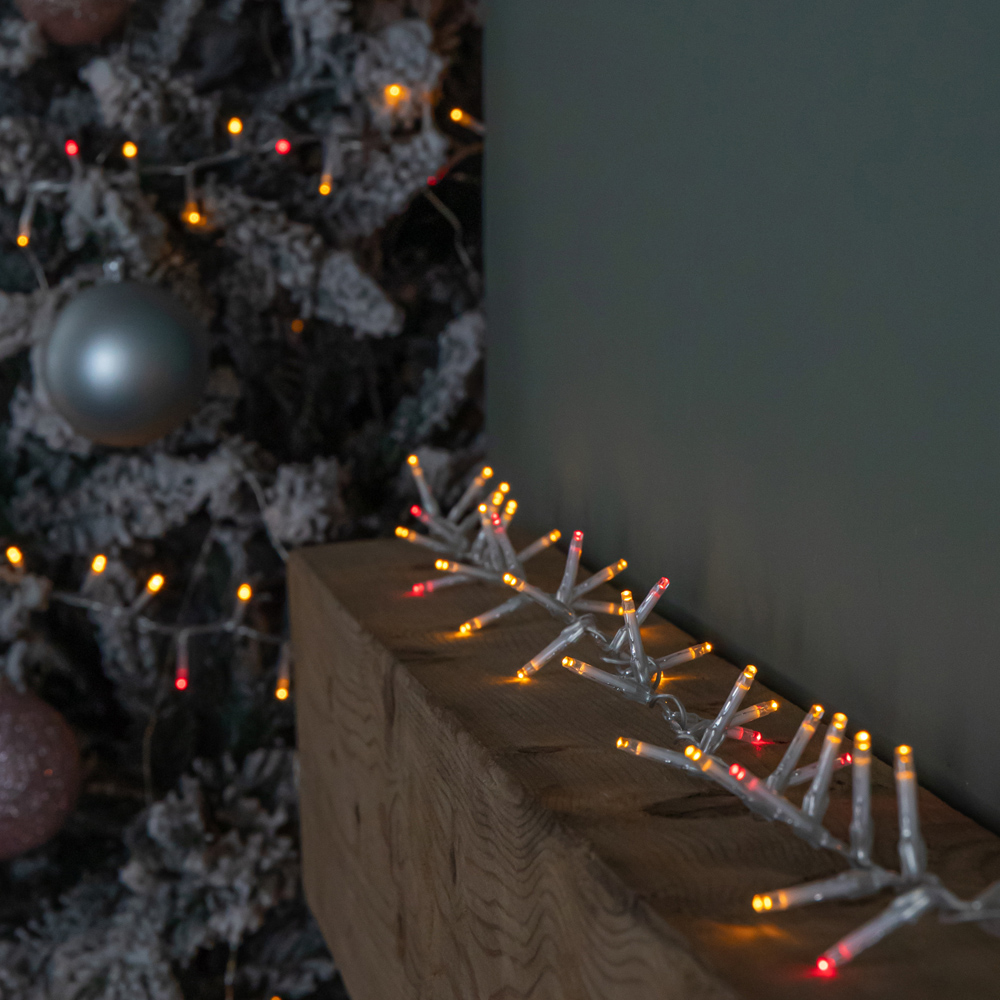 Samuel Alexander TreeBrights 750 Vintage Gold and Red LED Clear Cable Christmas String Lights 18.7m Image 1