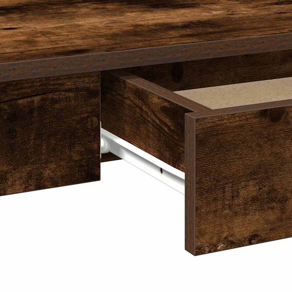 vidaXL Large Desk Smoked Oak Image 7