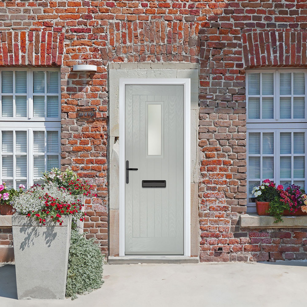 Crystal-Direct Sunningdale Agate Grey GRP Stipolytte Glass Right Hand Open Front Door 2090 x 890mm Image 2