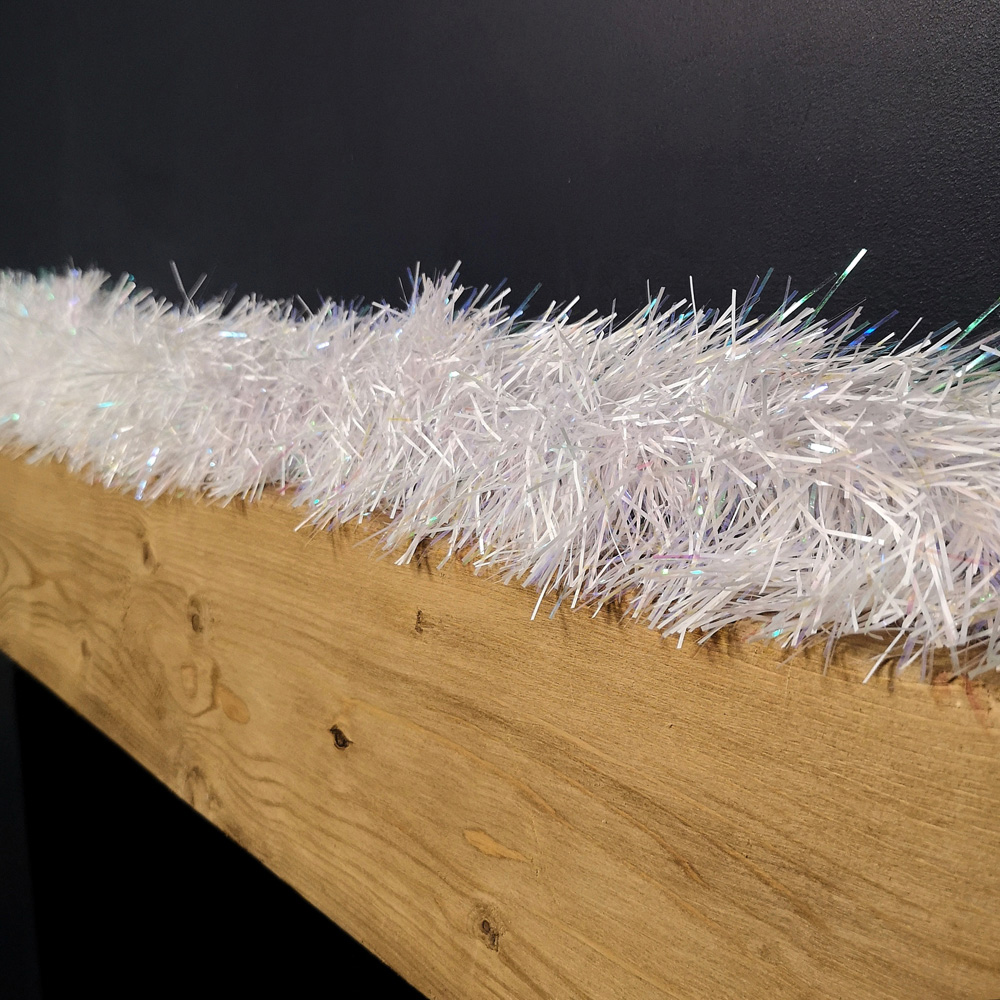 Samuel Alexander Iridescent White Christmas Tinsel 2m Image 5