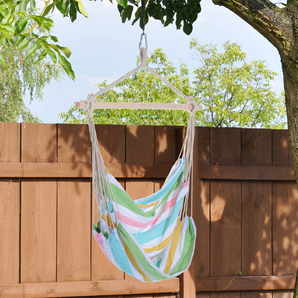 Outsunny Outdoor Rope Hanging Swing Chair Image 1