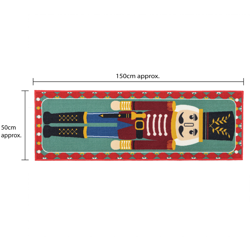 JVL Premium Christmas Nutcracker Nylon Pile Washable Runner 50 x 150cm Image 9
