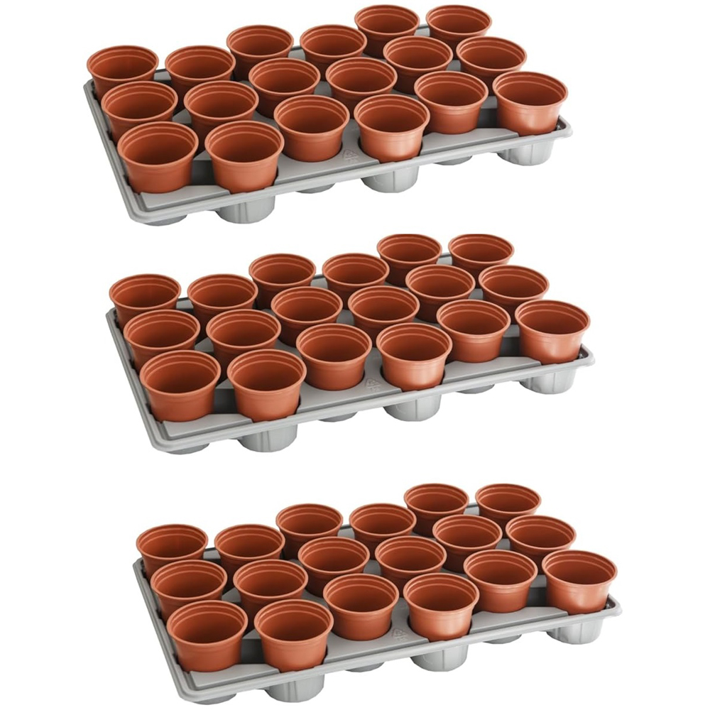 Garden Gear Terracotta Pots with Shuttle Trays Image 1