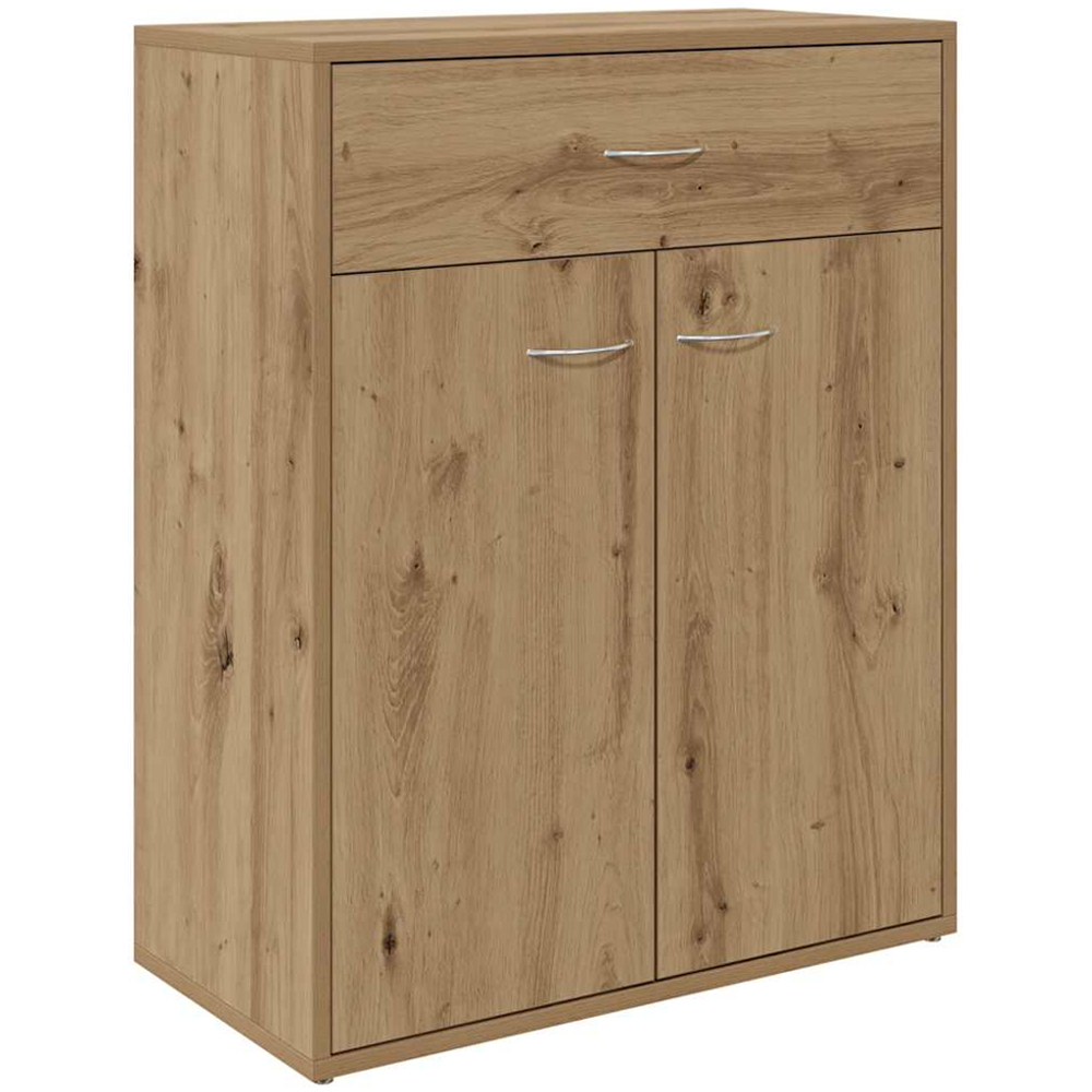 vidaXL 2 Door Single Drawer Artisan Oak Sideboard Image 2