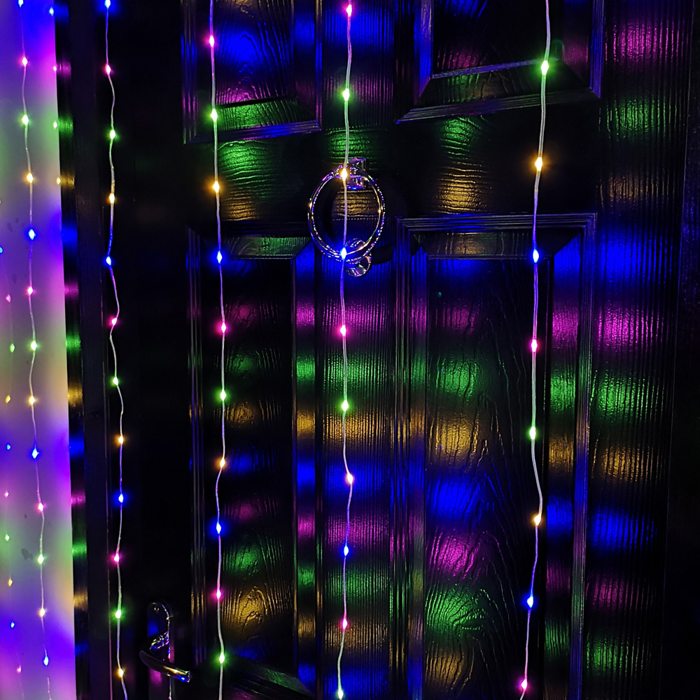Samuel Alexander 300 Multicolour LED Party Curtain Christmas Lights Image 5