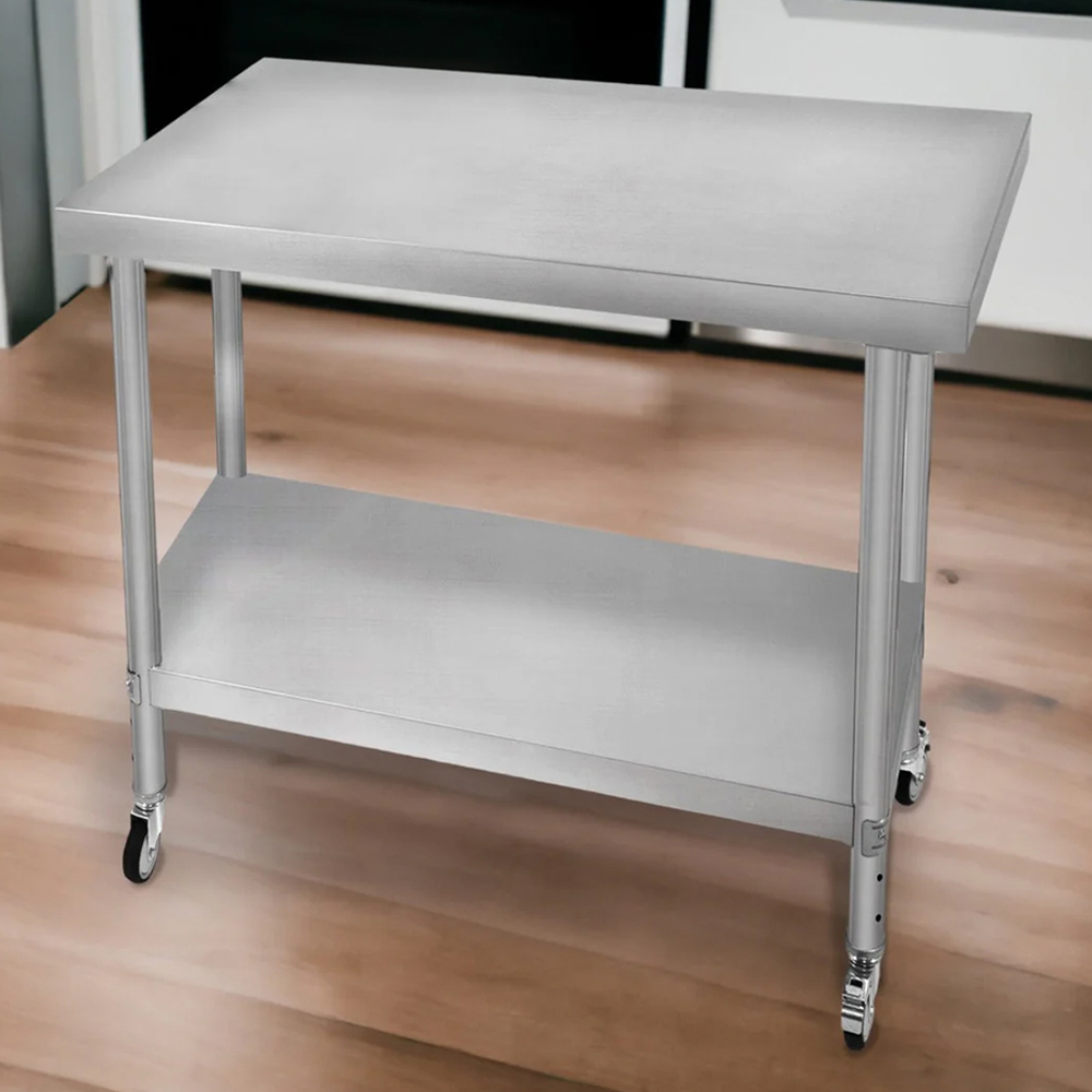 KuKoo Stainless Steel Work Table with Wheels Image 1