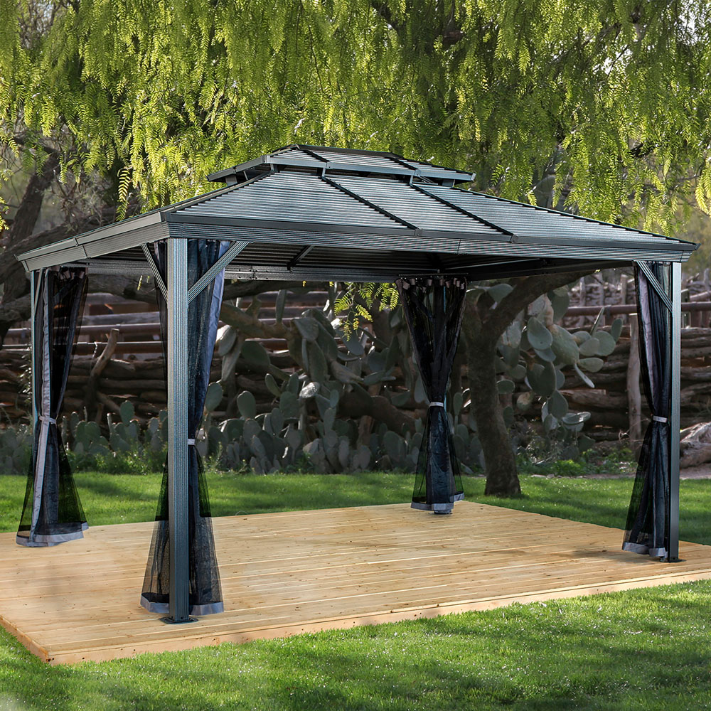 Sojag Ventura II 3 x 3.7m Grey Gazebo Image 1
