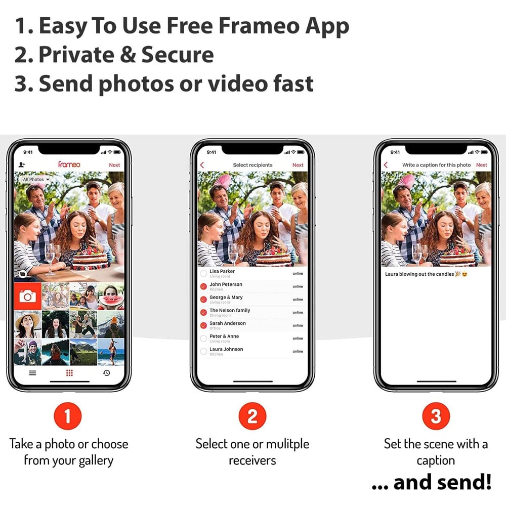 Grouptronics Gallery10 White WiFi Digital Photo Frame Image 5