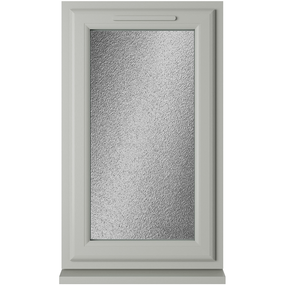 Crystal Agate and White Top Hung Opener Obscure Double Glazed Window 610 x 1040mm Image 1