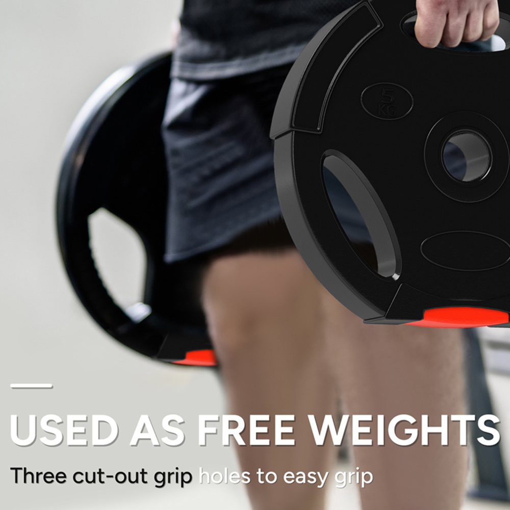 SPORTNOW Black Weight Plates Set 4 Pack Image 7