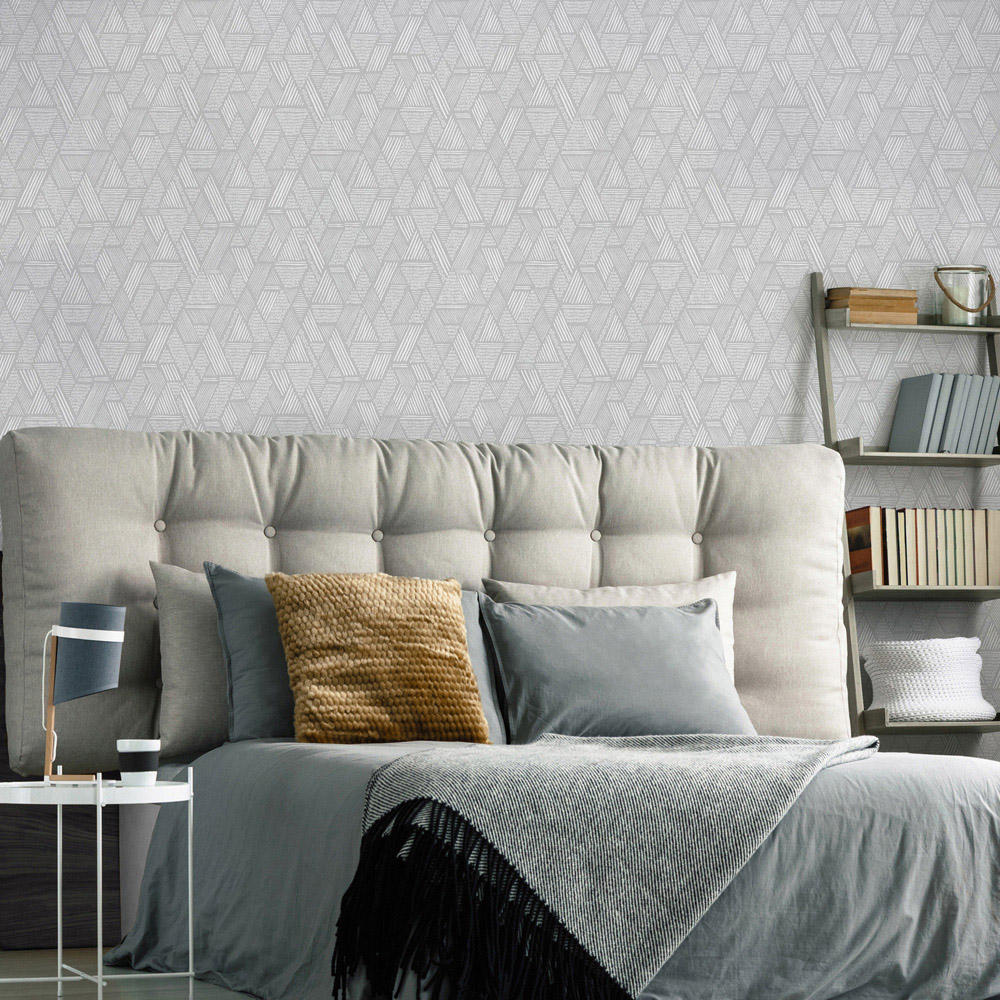 Superfresco Easy Ethnic Stitch Grey Wallpaper Image 3