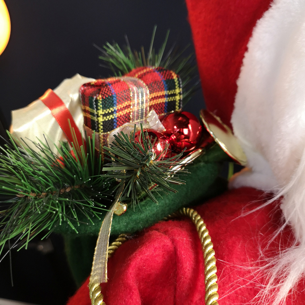 Samuel Alexander Standing Red Santa Claus with Sack Indoor Christmas Decoration Image 5