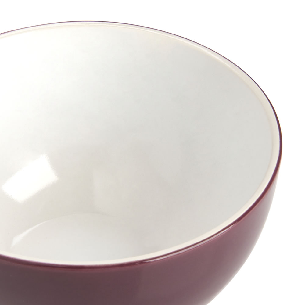 Wilko Colour Play Purple and White Bowl Image 3