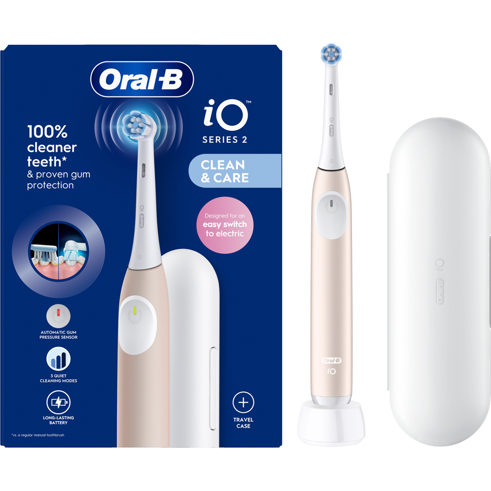 Oral-B iO2 Series Calm Pink Rechargeable Electric Toothbrush with ...
