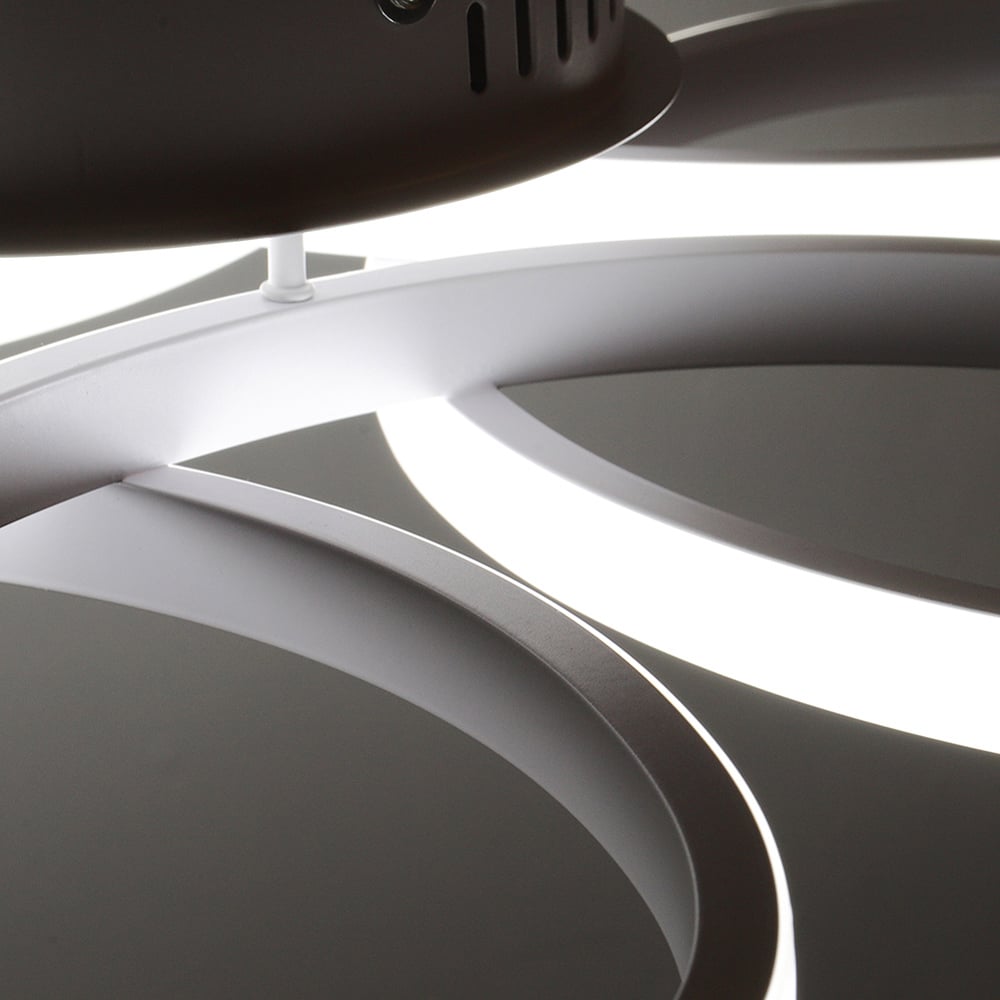 Living and Home Petal LED Semi Flush Ceiling Light Image 4