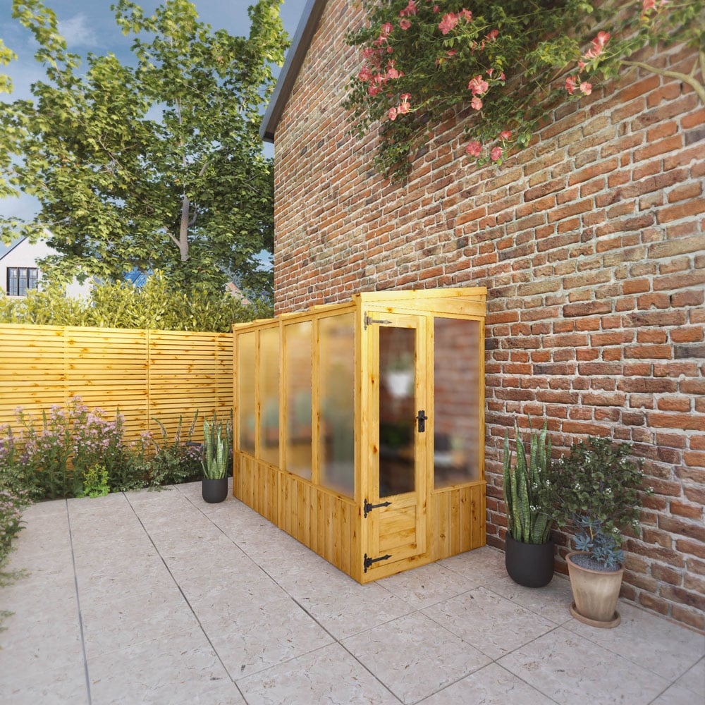 Mercia Woodsman Pent Lean To Polycarbonate 8 x 4ft Greenhouse Image 2