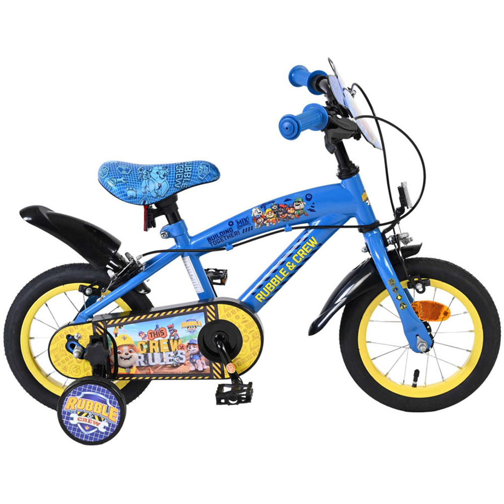 Volare Rubble and Crew Kids 12 inch Multicolour Bike with Stabilisers Image 5