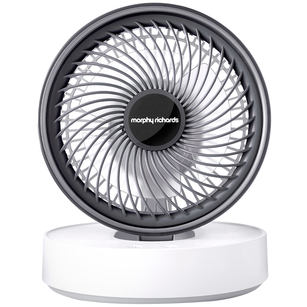 Morphy Richards White Rechargeable USB Oscillating Desk Fan 6 inch Image 1