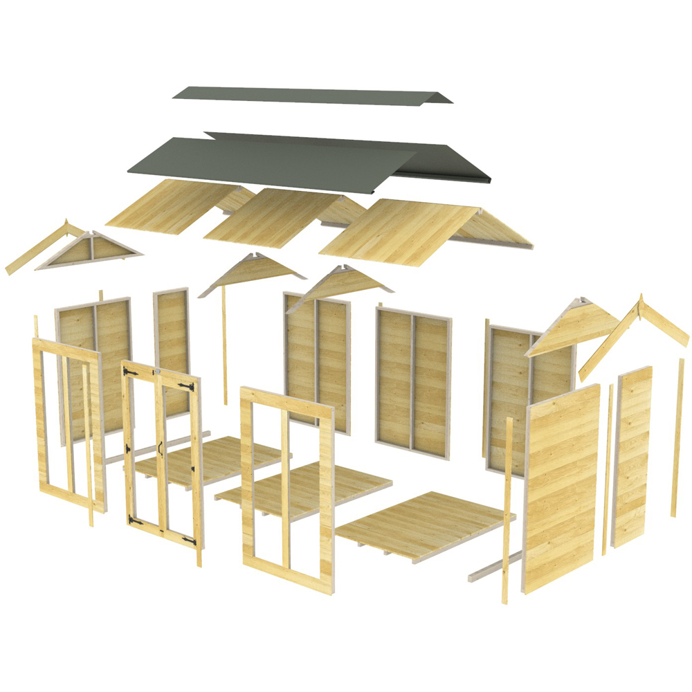 DIY Sheds 12 x 7ft Tongue and Groove Timber Apex Summerhouse Image 3