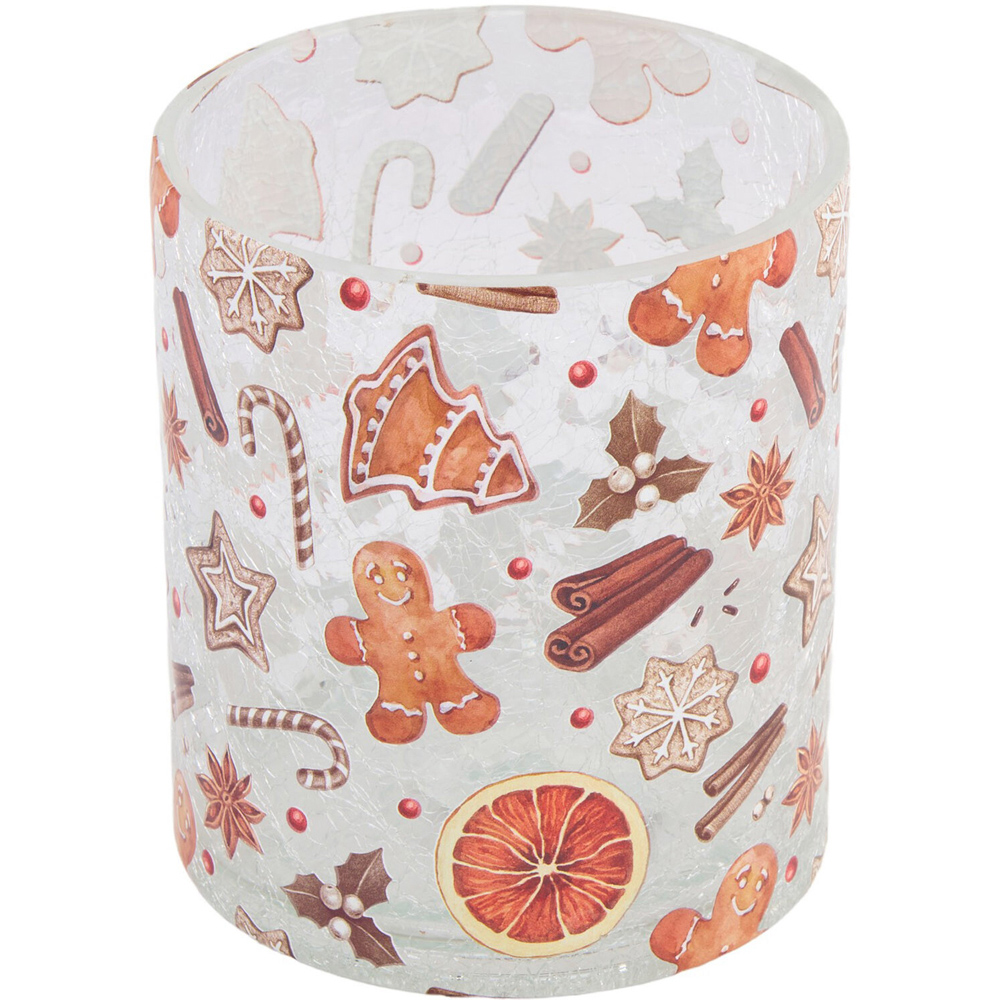 Gingerbread Crackle Candle Holder Image 3
