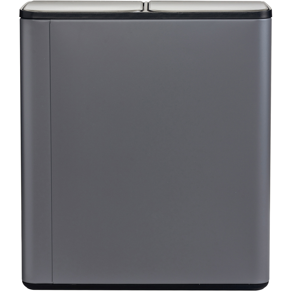 Charles Bentley 2 Compartment Grey Kitchen Pedal Bin 40L Image 6