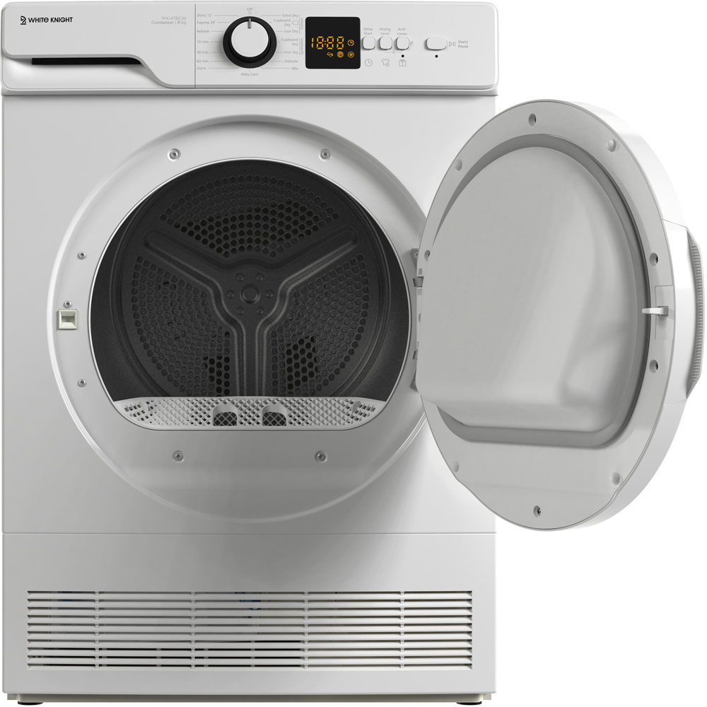 White Knight WK-AT8CW 8kg White Freestanding Tumble Dryer Image 2
