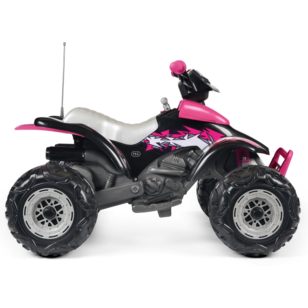 PEG Corral T-Rex Kids Electric Ride-On Quad Bike with Lights and Sounds Pink 12V Image 5