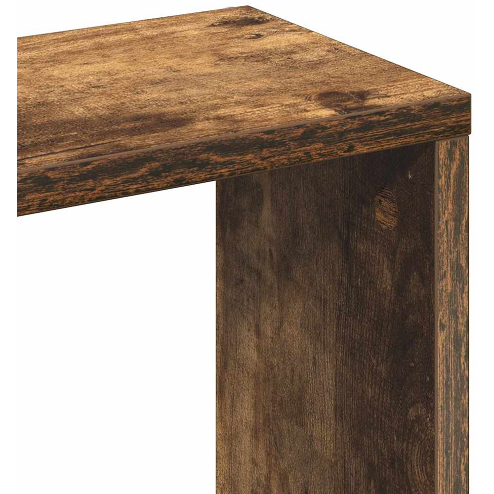 vidaXL 5 Shelf Smoked Oak Wooden Wall Shelf Image 6
