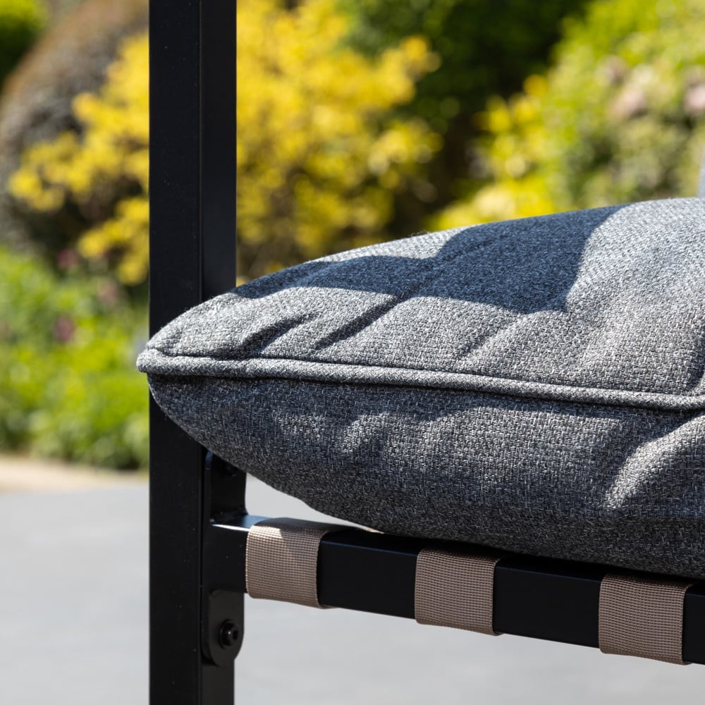 Artemis Home Bosque 2 Seater Black and Grey Garden Lounge Set with Cushion Image 3