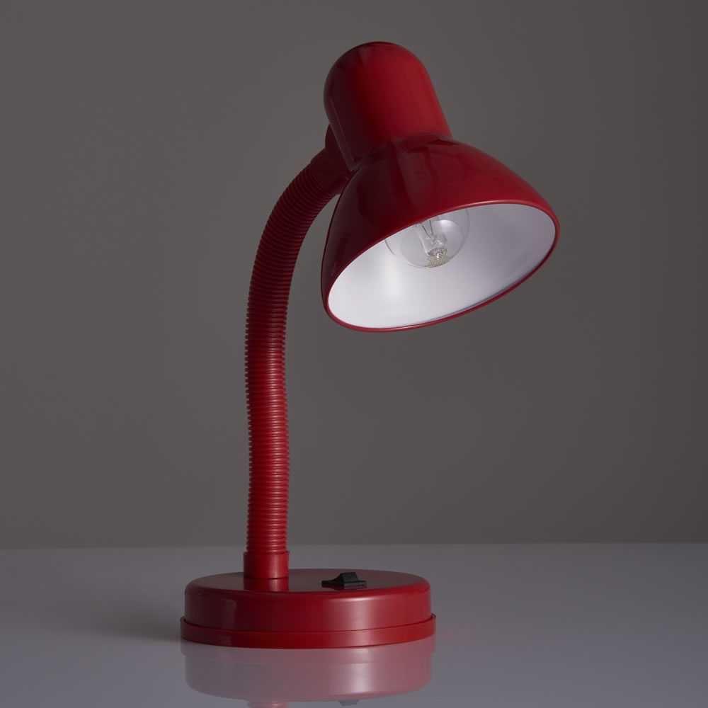 Wilko Red Desk Lamp Image 1