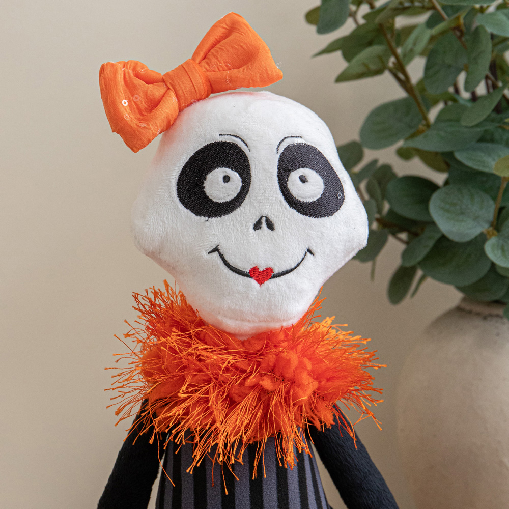 Samuel Alexander Mrs Bones Seated Halloween Decoration with Dangly Legs 55cm Image 3