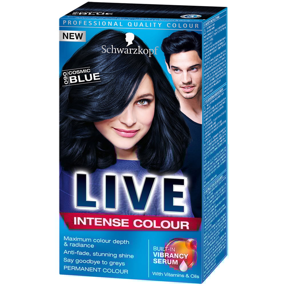 Schwarzkopf Live Intense Colour 090 Cosmic Blue Permanent Hair Dye Image