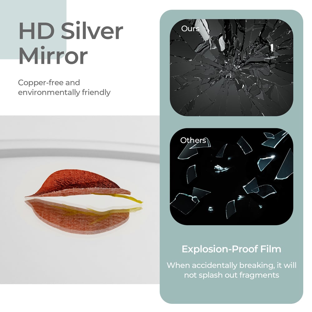 Costway White LED Smart Touch Makeup Vanity Mirror 30cm Image 7