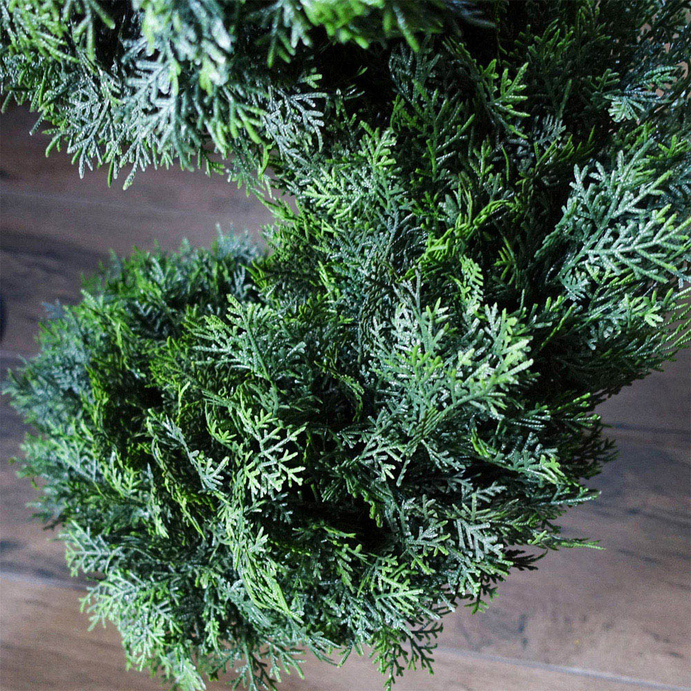 Leaf Artificial Cedar Spiral Topiary Tree 120cm Image 2