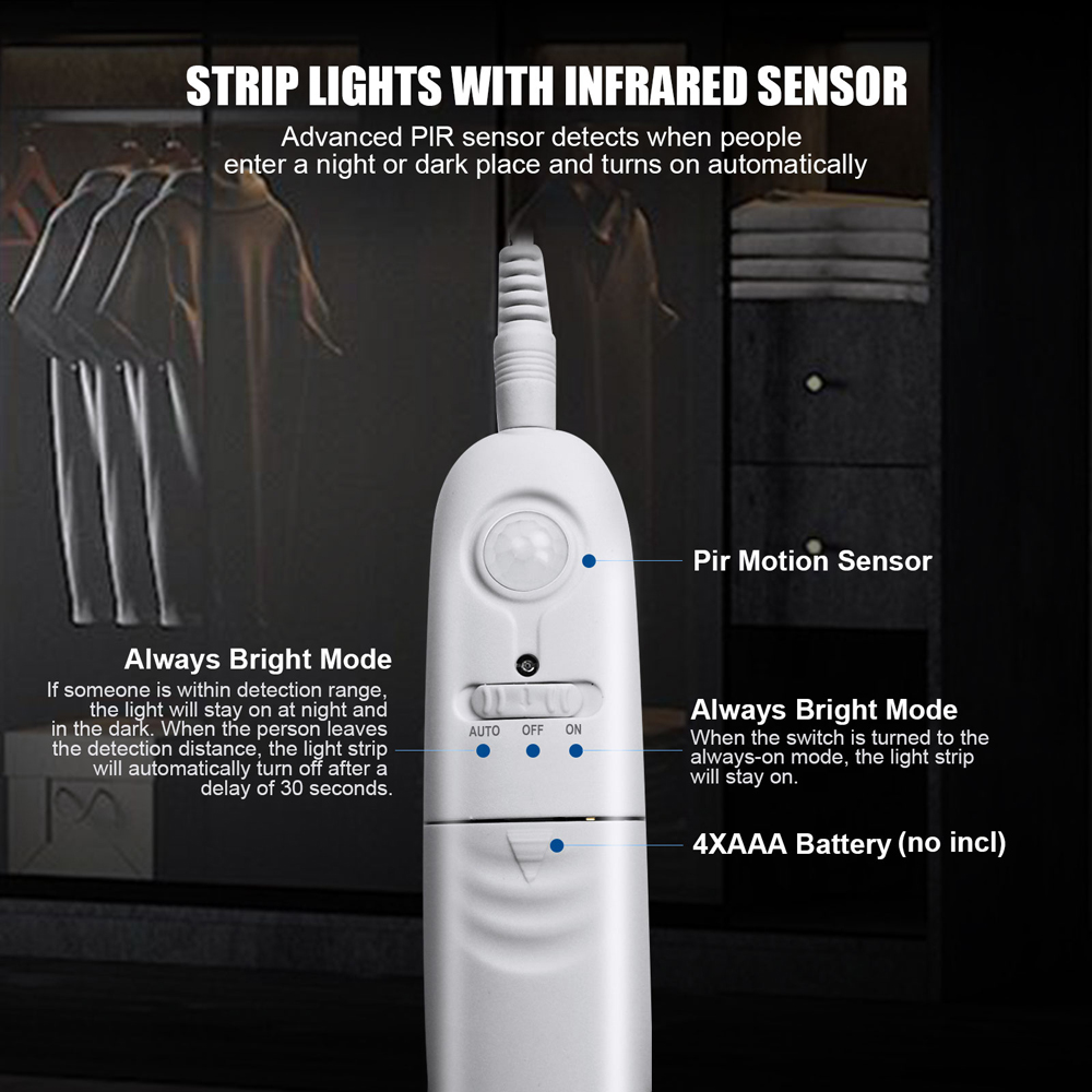 ExtraStar 1.7W Blue LED Infrared Sensor Strip Light 1m Image 4