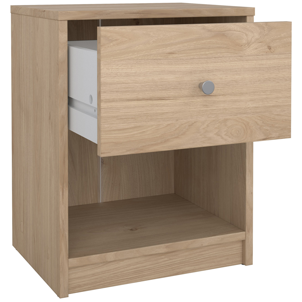 Furniture To Go May Single Drawer Jackson Hickory Oak Bedside Table Image 4