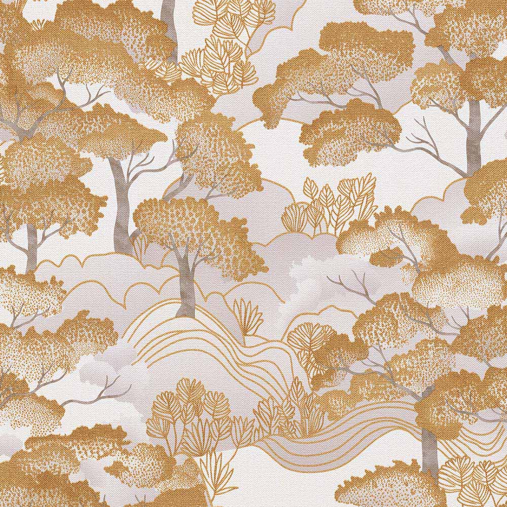Elle Decoration Golden Grove Gold Vinyl Wallpaper by Erismann Image 1