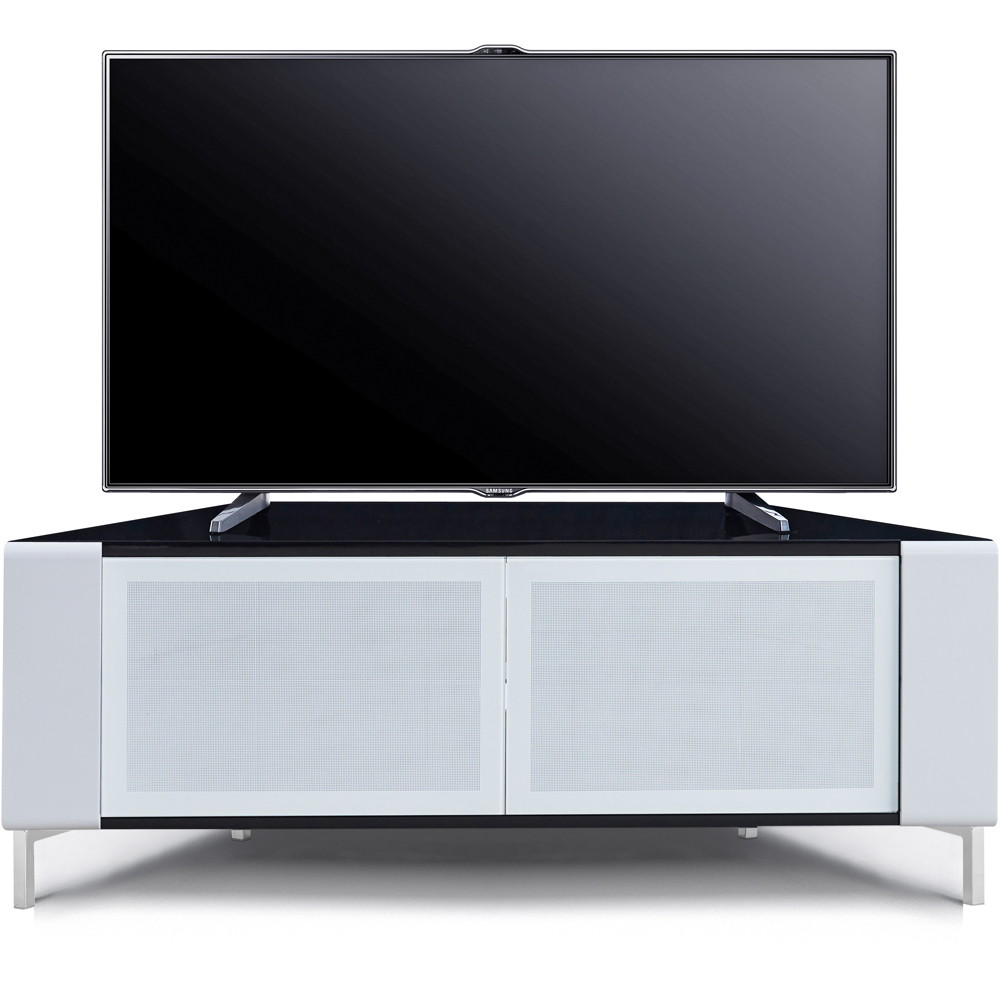 MDA Designs Corvus 2 Door Black and White TV Cabinet Image 4