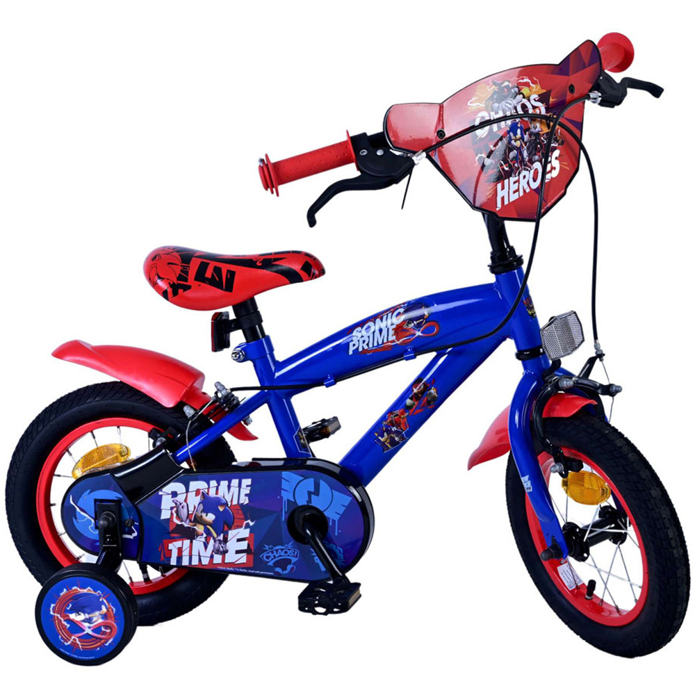 Volare SEGA Sonic Prime Kids 12 inch Multicolour Bike with Stabilisers Image 4