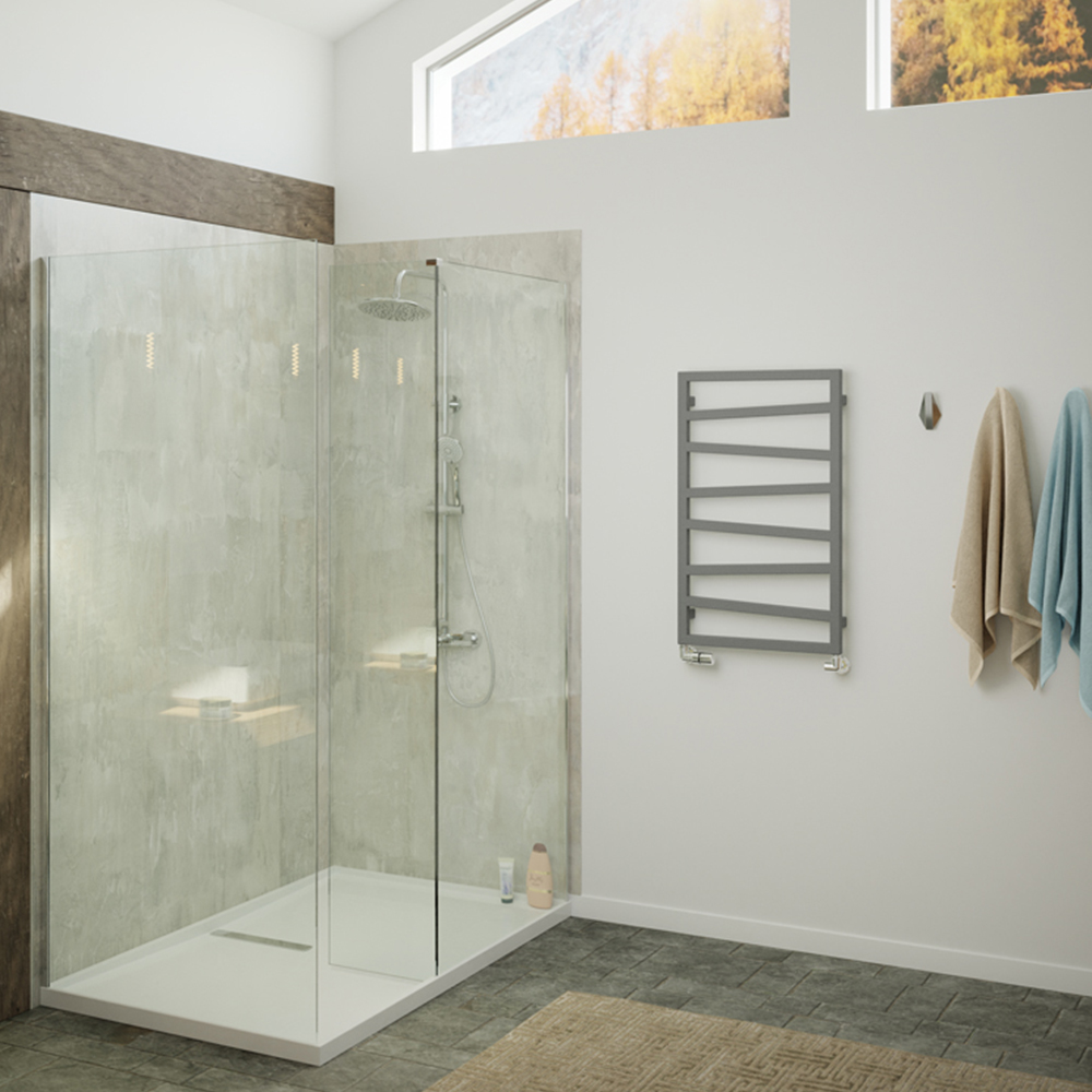 Terma Zig Zag Salt n Pepper Heated Towel Rail 835 x 500mm Image 7