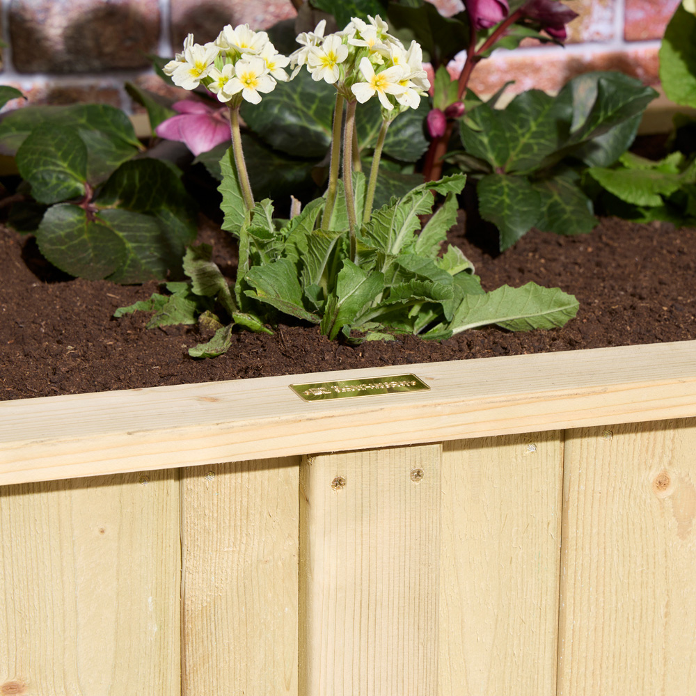 Rowlinson Signature Heritage Natural Wooden Raised Deep Root Garden Trough Planter 80 x 190 x 70cm Image 5