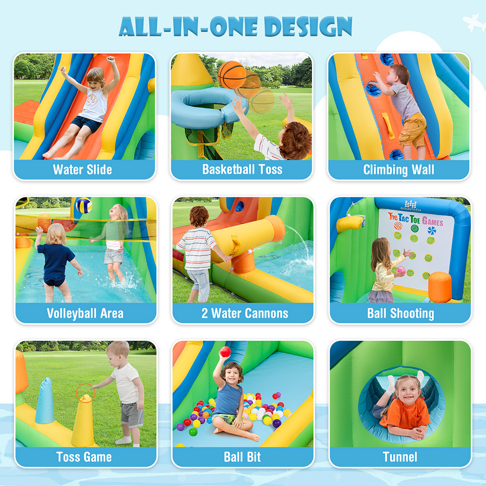 Costway Inflatable Water Slide Giant Water Park Image 4