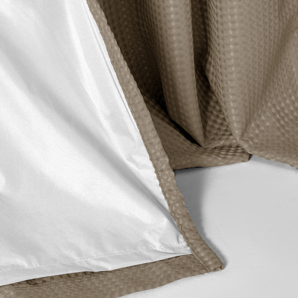 Velosso Waffle Natural Blackout Curtains 229 x 168cm Image 5