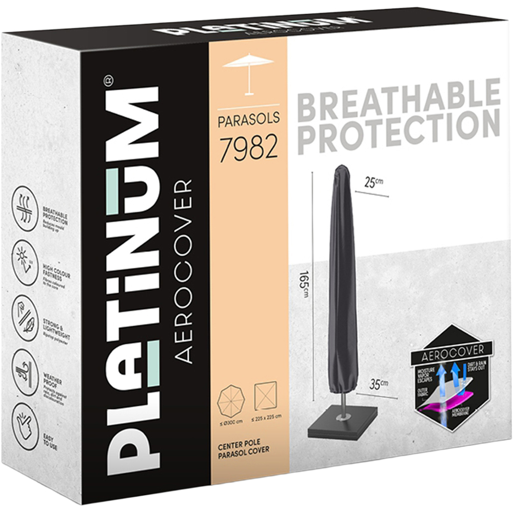 Platinum AeroCover Waterproof Centre Pole Parasol Cover 165 x 35 x 35cm Image 2