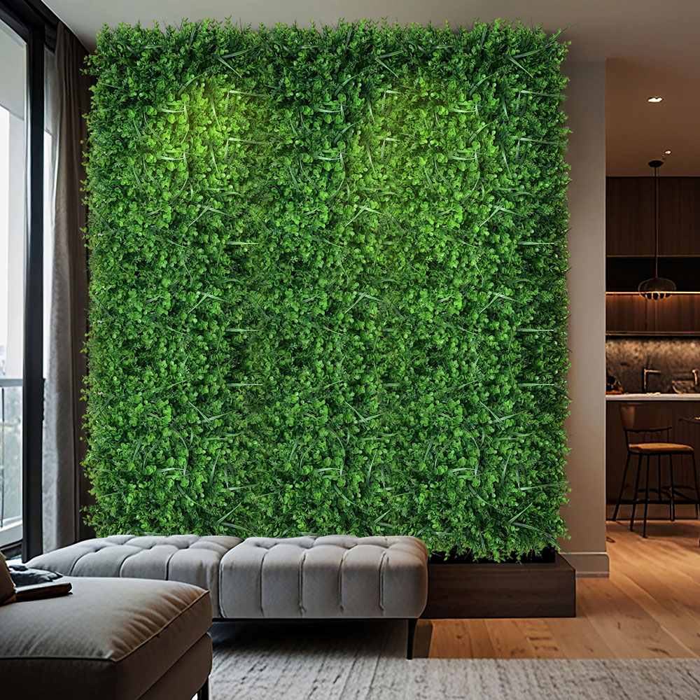 Living and Home Green Artificial Plant Hedge Wall Panel 60 x 40cm Image 7