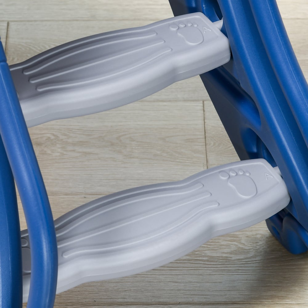AIYAPLAY Blue Kids Slide with Basketball Hoop Image 4
