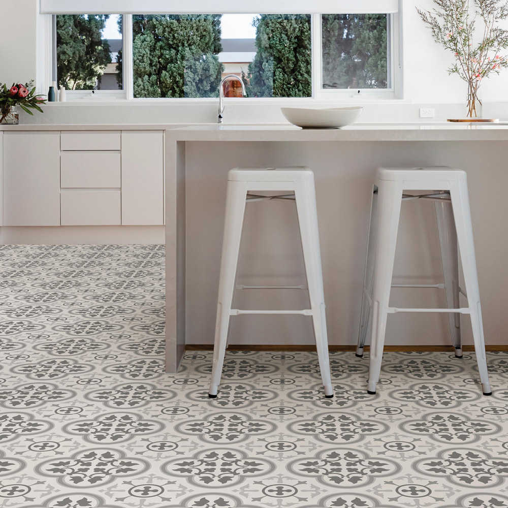 Floorpops Remy Grey Peel and Stick Floor Tile 30.48 x 30.48cm 10 Pack Image 7